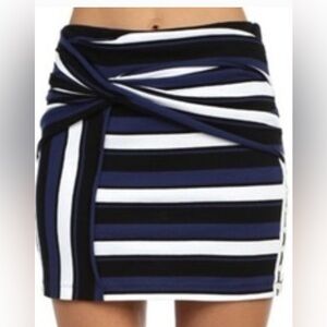 3.1 Phillip Lim Navy and White Striped Skirt
